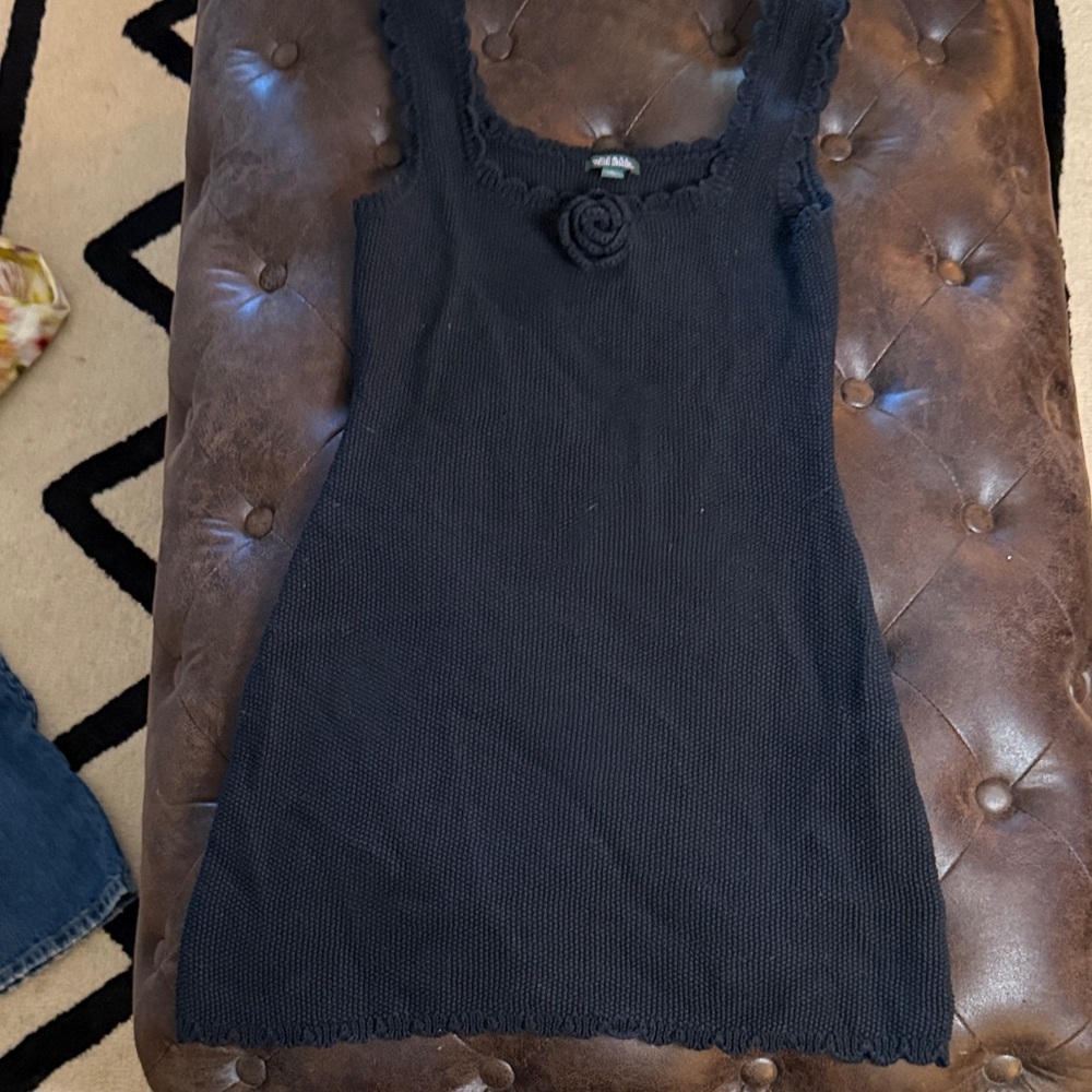 Wild Fable Black Knit Tank Top Dress